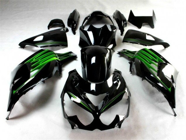 ABS 2012-2021 Black Green Kawasaki ZX14R ZZR1400 Motorcylce Fairings UK ABS 2012-2021 Black Green Kawasaki ZX14R ZZR1400 Motorcylce Fairings UK