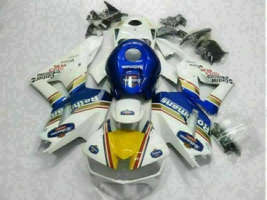 ABS 2013-2021 White Blue Honda CBR600RR Motorbike Fairings UK