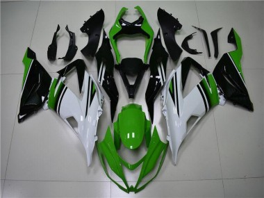 ABS 2013-2018 Green White Black Kawasaki ZX6R Motor Fairings UK