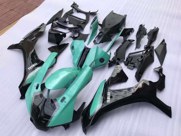 ABS 2015-2019 Black Blue Yamaha YZF R1 Bike Fairing Kit UK