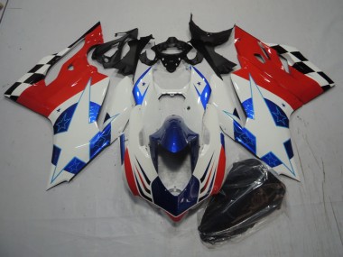 ABS 2011-2014 White Blue Red Ducati 1199 Bike Fairing UK