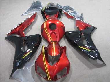 ABS 2006-2007 Black Red Yellow Honda CBR1000RR Motorcycle Replacement Fairings UK