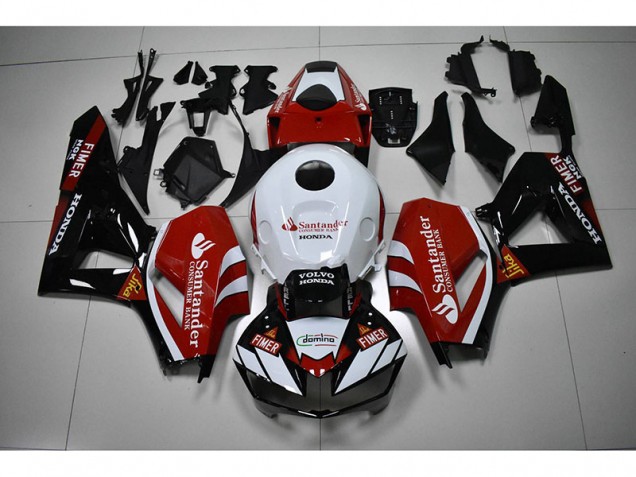 ABS 2012-2016 Black White Red Santander Honda CBR1000RR Moto Fairings UK ABS 2012-2016 Black White Red Santander Honda CBR1000RR Moto Fairings UK