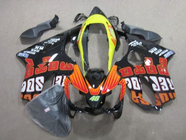ABS 2004-2007 Black Red 46 Honda CBR600 F4i Motorcycle Fairing Kits UK