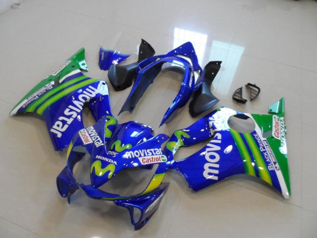 ABS 2004-2007 Blue Movistar Castrol Honda CBR600 F4i Bike Fairings UK
