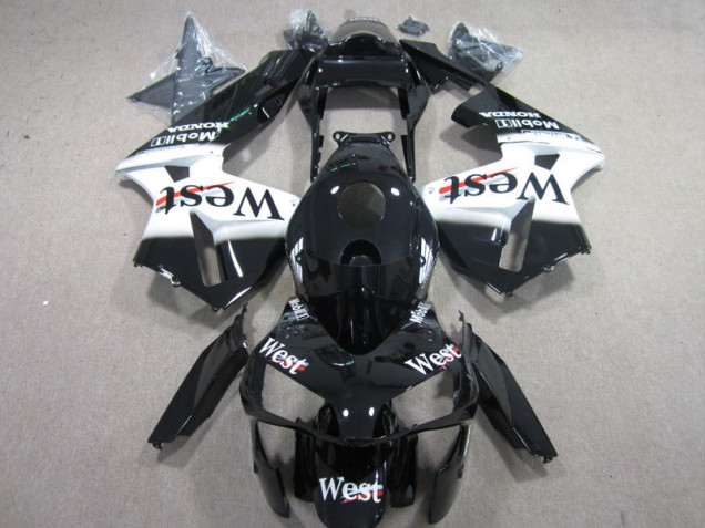 ABS 2003-2004 West White Black Honda CBR600RR Motorbike Fairings UK ABS 2003-2004 West White Black Honda CBR600RR Motorbike Fairings UK
