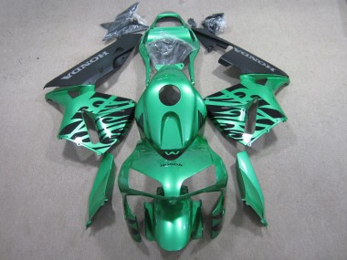 ABS 2003-2004 Green Black Honda CBR600RR Motor Bike Fairings UK