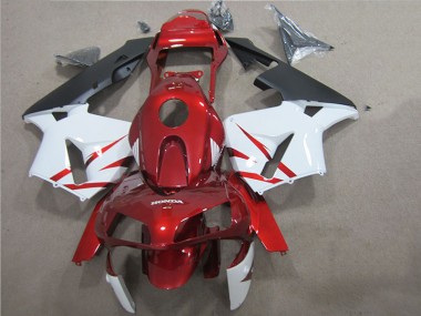 ABS 2005-2006 Red White Honda CBR600RR Motorcycle Fairings UK