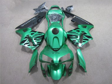 ABS 2005-2006 Green Black Honda CBR600RR Motorcycle Fairings Kit UK