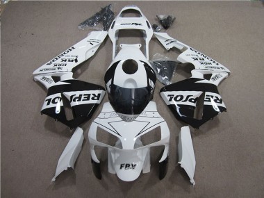 ABS 2005-2006 White Black Repsol Honda CBR600RR Motorcylce Fairings UK