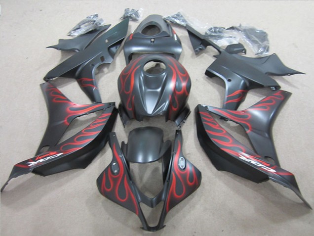 ABS 2007-2008 Black with Red Flame Honda CBR600RR Motorcylce Fairings UK ABS 2007-2008 Black with Red Flame Honda CBR600RR Motorcylce Fairings UK