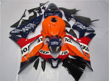 ABS 2007-2008 Orange Blue Black Repsol Honda CBR600RR Motorcycle Fairings UK