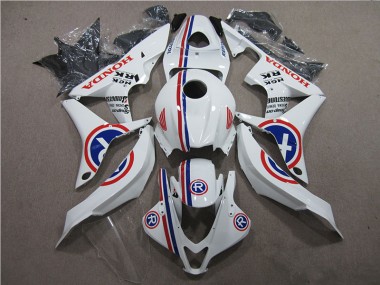 ABS 2007-2008 White R Honda CBR600RR Motorcycle Fairings Kits UK