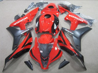ABS 2007-2008 Black Red Honda CBR600RR Motorbike Fairings UK