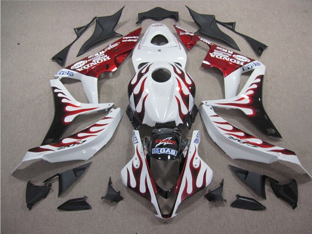 ABS 2007-2008 White Red Flame SHARK Honda CBR600RR Replacement Motorcycle Fairings UK ABS 2007-2008 White Red Flame SHARK Honda CBR600RR Replacement Motorcycle Fairings UK