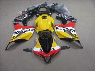 ABS 2007-2008 Yellow Red Black Repsol Honda CBR600RR Moto Fairings UK