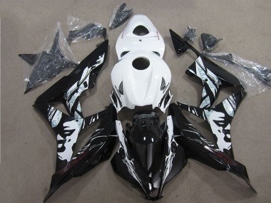 ABS 2007-2008 Black White Honda CBR600RR Motorcycle Fairings UK