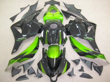 ABS 2009-2012 Black Green Honda CBR600RR Bike Fairing Kit UK