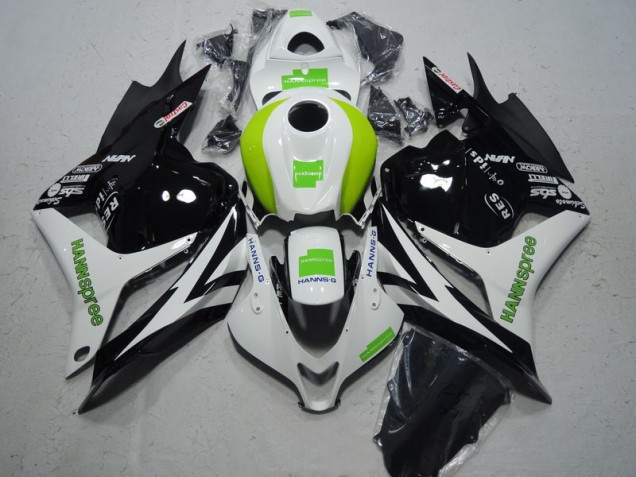 ABS 2009-2012 Black White Green Hannspree Honda CBR600RR Moto Fairings UK ABS 2009-2012 Black White Green Hannspree Honda CBR600RR Moto Fairings UK