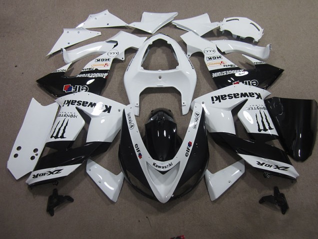 ABS 2006-2007 White Touch4 Monster Kawasaki ZX10R Bike Fairing Kit UK ABS 2006-2007 White Touch4 Monster Kawasaki ZX10R Bike Fairing Kit UK