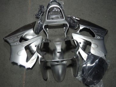 ABS 2000-2002 Silver Flame Kawasaki ZX6R Motorcycle Fairing Kit UK