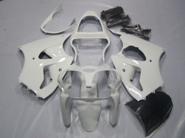 ABS 2000-2002 White Kawasaki ZX6R Bike Fairing Kit UK