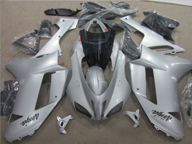 ABS 2007-2008 Silver Kawasaki ZX6R Bike Fairing UK