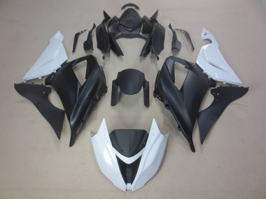 ABS 2013-2018 Black White Kawasaki ZX6R Motorcycle Fairings UK