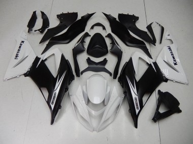 ABS 2013-2018 Black White Kawasaki ZX6R Motorcycle Fairing Kits UK