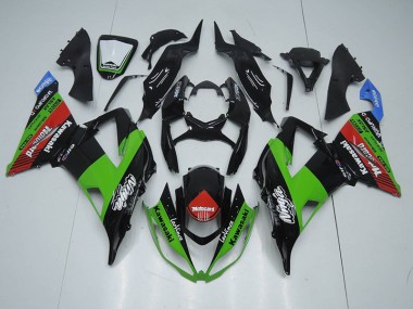 ABS 2013-2018 Black Green Red Motocard Kawasaki ZX6R Motorcycle Fairing Kit UK