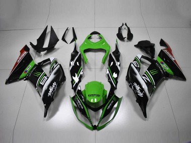 ABS 2013-2018 Green Black White Kawasaki ZX6R Motorcycle Bodywork UK