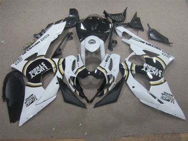 ABS 2005-2006 White Lucky Strike Black Motul Suzuki GSXR1000 Motorcycle Fairing Kit UK