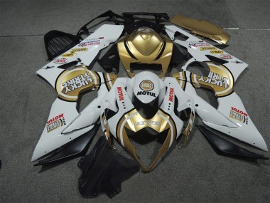 ABS 2005-2006 White Gold Lucky Strike Motul Suzuki GSXR1000 Motor Fairings UK