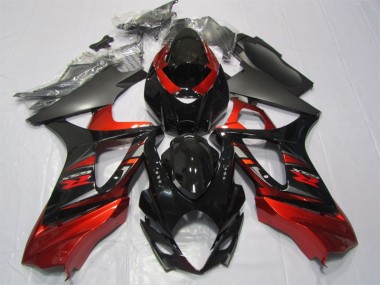 ABS 2007-2008 Black Red Suzuki GSXR1000 Motorcycle Fairing Kit UK