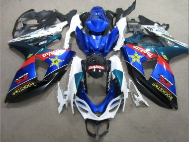 ABS 2009-2016 Blue White Rockstar Suzuki GSXR1000 Bike Fairing UK