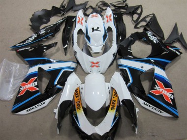 ABS 2009-2016 White Blue Brux Dark Dog Suzuki GSXR1000 Motorbike Fairing Kits UK