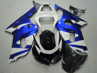 ABS 2001-2003 White Blue Suzuki GSXR600 Motorcycle Fairing Kit UK