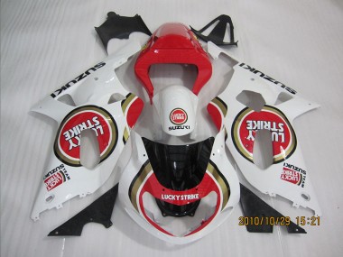 ABS 2001-2003 Red White Lucky Strike Suzuki GSXR600 Bike Fairing UK