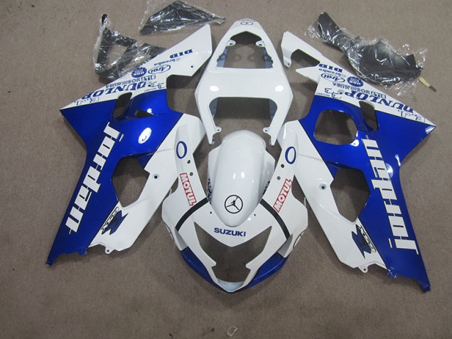 ABS 2004-2005 White Blue Motul Suzuki GSXR600 Motorbike Fairing UK ABS 2004-2005 White Blue Motul Suzuki GSXR600 Motorbike Fairing UK