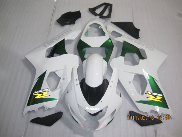 ABS 2004-2005 White Green Suzuki GSXR600 Motorbike Fairing Kits UK ABS 2004-2005 White Green Suzuki GSXR600 Motorbike Fairing Kits UK