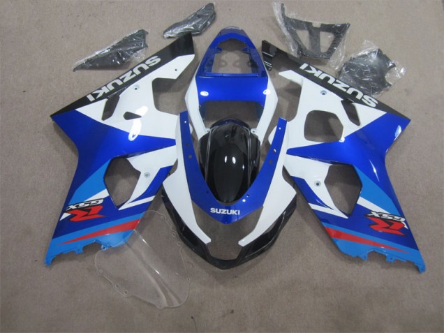 ABS 2004-2005 Blue White Suzuki GSXR600 Motorcycle Fairings Kits UK ABS 2004-2005 Blue White Suzuki GSXR600 Motorcycle Fairings Kits UK