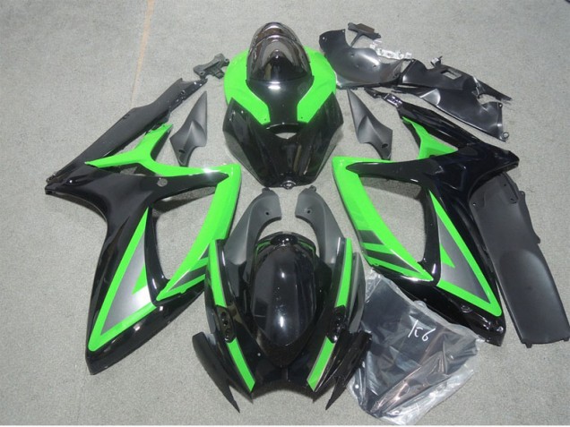 ABS 2006-2007 Black Green Suzuki GSXR600 Motorbike Fairing UK ABS 2006-2007 Black Green Suzuki GSXR600 Motorbike Fairing UK
