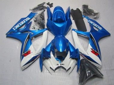 ABS 2006-2007 Blue White Suzuki GSXR600 Motorbike Fairing Kits UK