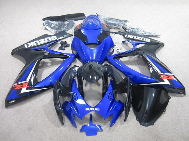 ABS 2006-2007 Black Blue Suzuki GSXR600 Motorcycle Fairings Kit UK