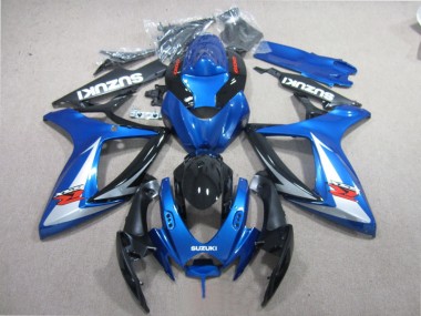 ABS 2006-2007 Blue Black White Suzuki GSXR600 Motorcycle Fairing Kits UK