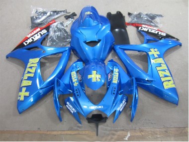 ABS 2006-2007 Blue Yellow Rizla Suzuki GSXR600 Motorbike Fairing UK