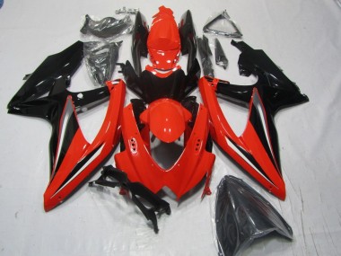 ABS 2008-2010 Red Black Suzuki GSXR600 Moto Fairings UK