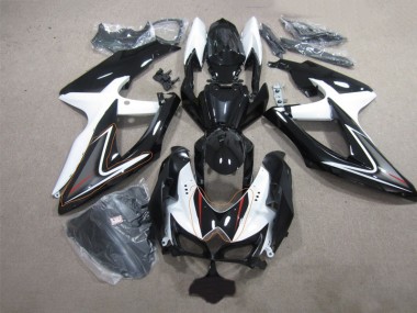 ABS 2008-2010 Black White Suzuki GSXR600 Replacement Fairings UK
