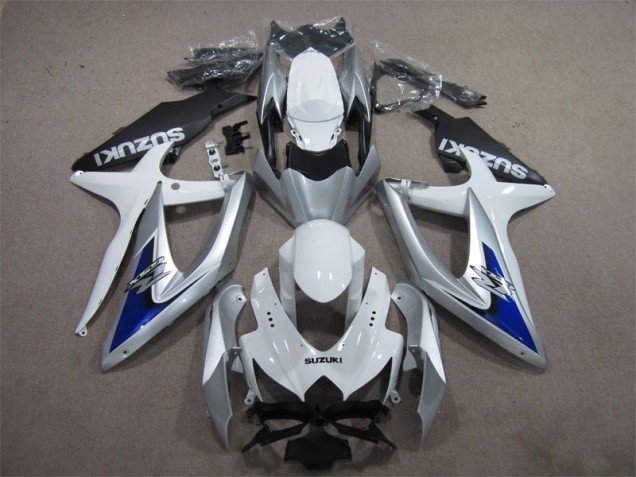 ABS 2008-2010 Silver Blue White Suzuki GSXR600 Motorcycle Fairings Kit UK ABS 2008-2010 Silver Blue White Suzuki GSXR600 Motorcycle Fairings Kit UK