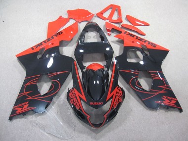 ABS 2004-2005 Red Black Suzuki GSXR750 Motorcycle Fairings UK
